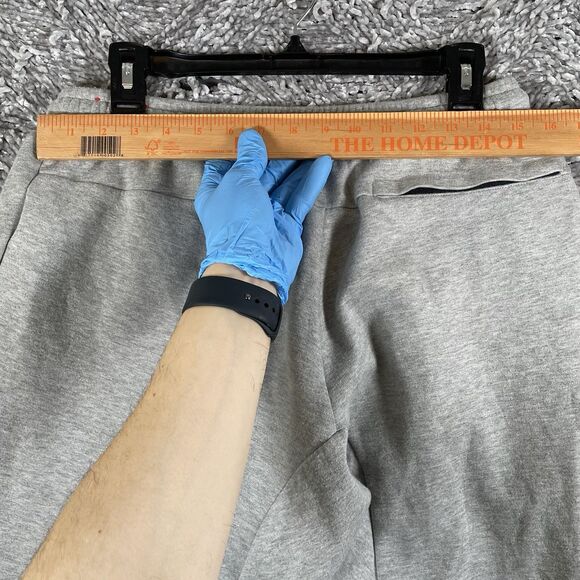 Nike Tech Fleece Jogger Pants Men's Size Large Gray Activewear Zip Pocket Gym - Picture 5 of 8
